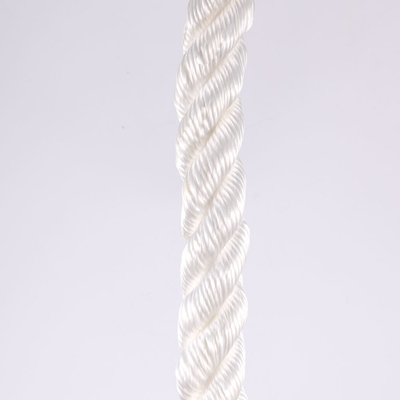 High Strength White Black Polyamide Nylon Rope 3 StrandsTwisted 14mm