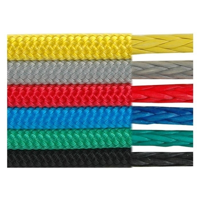 Low Stretch UHMWPE Braided Rope UHMWPE Core Polyester Cover Marine Rope