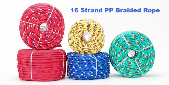 10mm 12mm 14mm Double Braided Polypropylene Multifilament PP Rope UV Treated