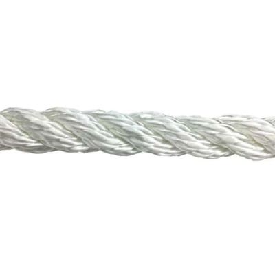 6mm-20mm White Nylon 3 Strand Rope 220 Metre Coil Marine Ropes With Class Certificates