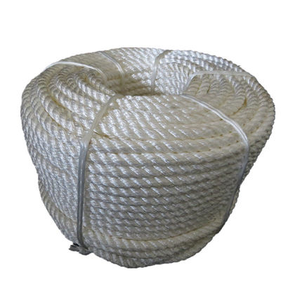 Wholesale 18 Mm 20 Mm 22 Mm White 3 Strand Nylon Rope Cordage String With Eye Splice