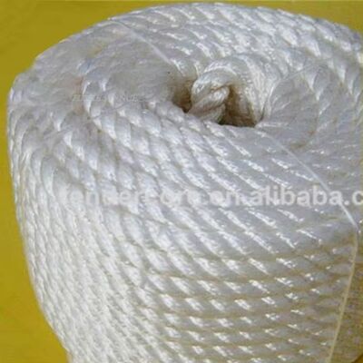 High Strength Weather Resistant 3 Strand Polyester Rope with Low Stretch for Marine and Outdoor Use