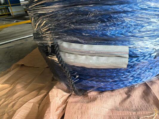 Blue Color UV Resistance UHMWPE 12 Strand Marine Mooring Rope 22mmx220m With DNV Certificate