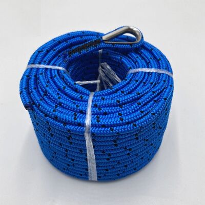 Blue Color 16 Strand Double Braided Nylon Mooring Dock Line and Anchor Line Rope 6mm-60mm Hot Sale