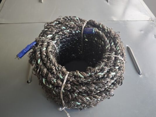 3 Strand Polypropylene Shellfish farming ropes 16mmx220m Black Color With UV Resistance Made in Florescence
