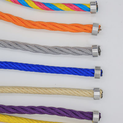 16mm 6 Strand Polyester Steel Core Combination Rope for Playground Climbing Net