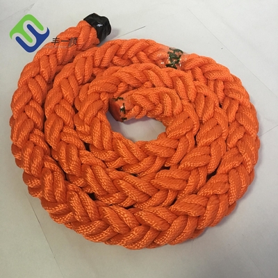 8 Strand Braided White Polyester Rope Polyamide Wear Resistant