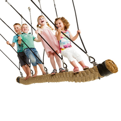 Combination Swing Outdoor Rope Bridge 120mm For Playground Equipment