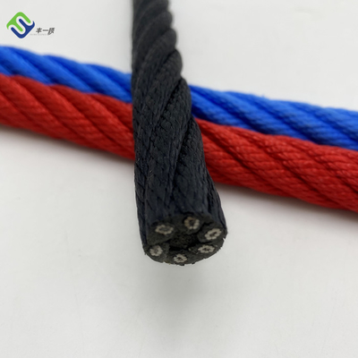 6 Strand 16mm Braided Polyester Combination Rope Outdoor Playground