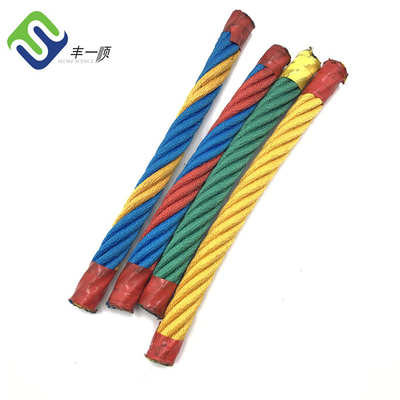 Climbing Net 6 Strands Combination Rope 16mm Polyester For Amusement Park