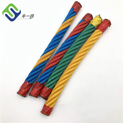 Fiber Wire Reinforced Rope 18mm 6 Strands For Kids Playground Equipment