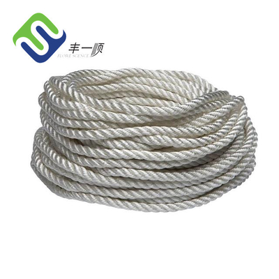 Nylon Fiber 3 Strand Nylon Rope White High Tensile Twisted 20mm