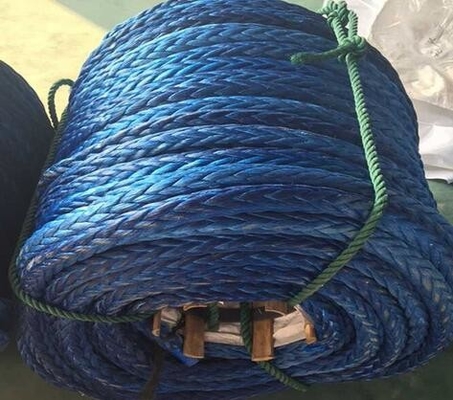 Vessel Mooring 12 Strand UHMWPE Rope 48mm High Strength Braided