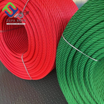 6 Strand 16mm Steel Core Polyester Combination Playground Wire Rope