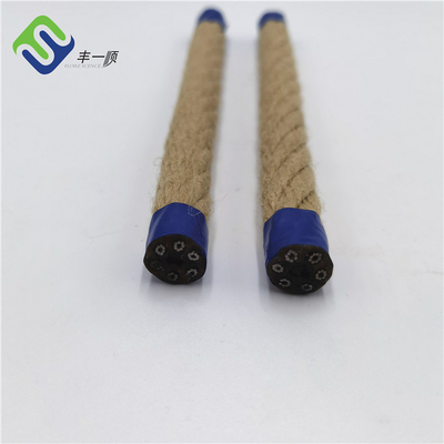 Hemp Look Combination Wire Rope 16mmx500m Playground Polyester For Swing