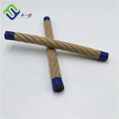 Hemp Look Combination Wire Rope 16mmx500m Playground Polyester For Swing