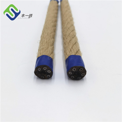 Hemp Look Combination Wire Rope 16mmx500m Playground Polyester For Swing