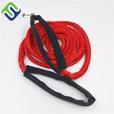 Red Fiber 12 Strand Uhmwpe Rope Braided High Strength Red Color