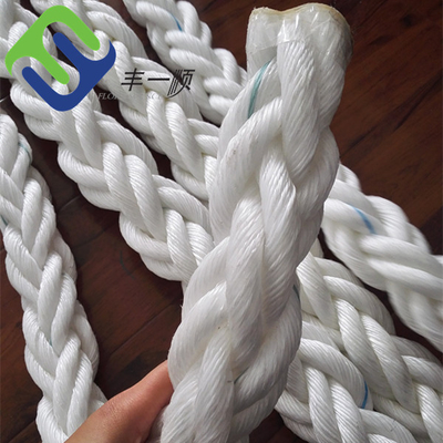 8 Strand Marine Mooring Tail Hawser 10-160mm For Boat Ship PP Rope Dock Line