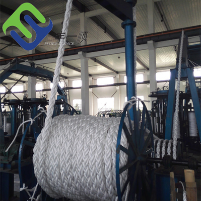 8 Strand Marine Mooring Tail Hawser 10-160mm For Boat Ship PP Rope Dock Line
