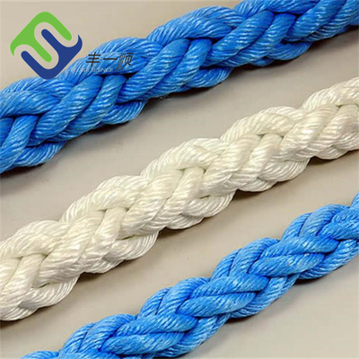 Marine Polyester Mooring Rope 8 Strand Corrosion Resistant Both Ends With Eyes