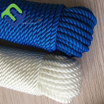 White Twisted 3 Strand Nylon Rope UV Resistance High Strength