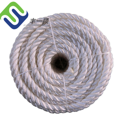 High Breaking Load 100% Polyamide Fiber 3 Strand Twisted Nylon Rope For Marine Using
