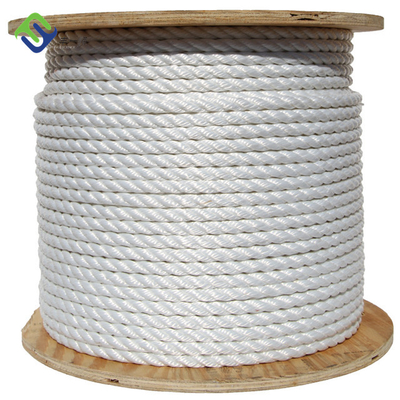 High Breaking Load 100% Polyamide Fiber 3 Strand Twisted Nylon Rope For Marine Using