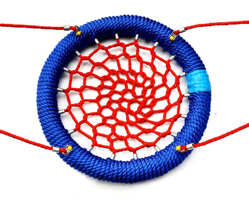 High Grade Classic Style Red Blue Bird Nest Swing for Playground with 120cm Dia and 500kg Capacity