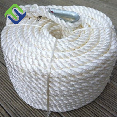 Nylon 3 Strand Hard Twisted Towing Rope 24mmx220m