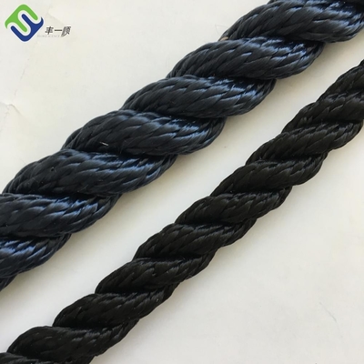 High Breaking Load 100% Polyamide Fiber 3 Strand Twisted Nylon Rope For Marine Using