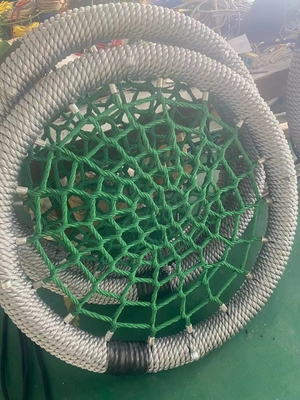 Grey Green Mixed Color 100cm dia 12cm ring Playground Net Swing With High Loading Capacity