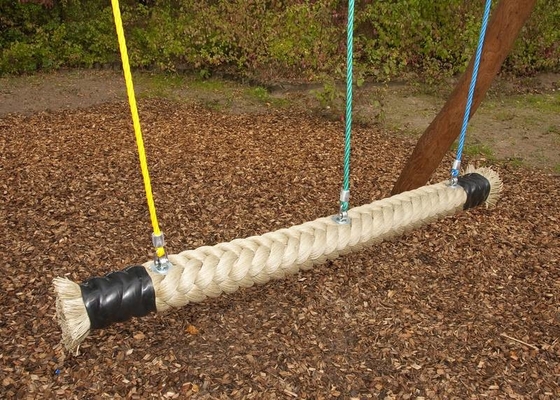 Brown Child's Playground Rope Bridge Outdoor Polyester Combination Rope
