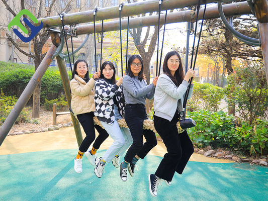 120mm Dia Net Playground Rope Bridge Natural Color 12 Strands Braided Polyester