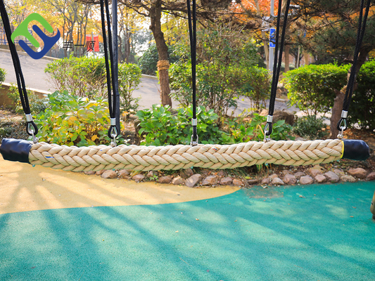 Hemp Color Playground Swing Bridge 150mmx2.5m Polyester Rope For Kids