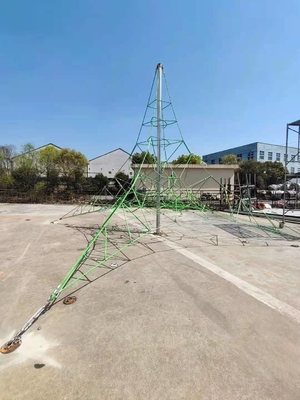 Cubic Rope Web Climbing Playground Equipment Net Customized Color For Kids