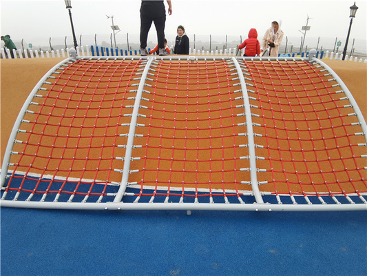 Cubic Rope Web Climbing Playground Equipment Net Customized Color For Kids