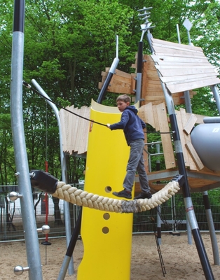 150mmx4 Meters Playground Rope Bridge With Combination Hanging Rope