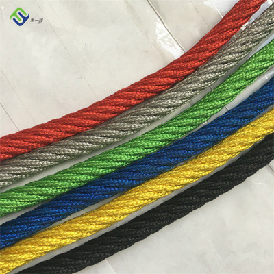 16mm 6 strand Polyester combination rope with steel wire for playground