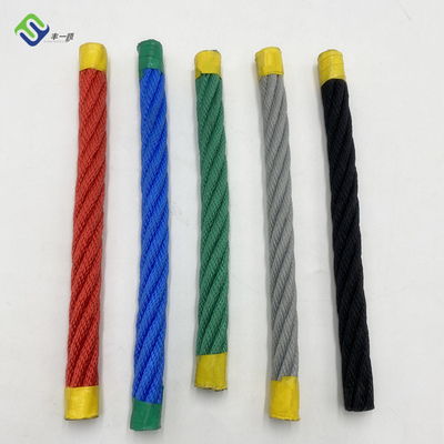 6 Strand Playground Combination Rope Polyester Reinforced For Amusement Park
