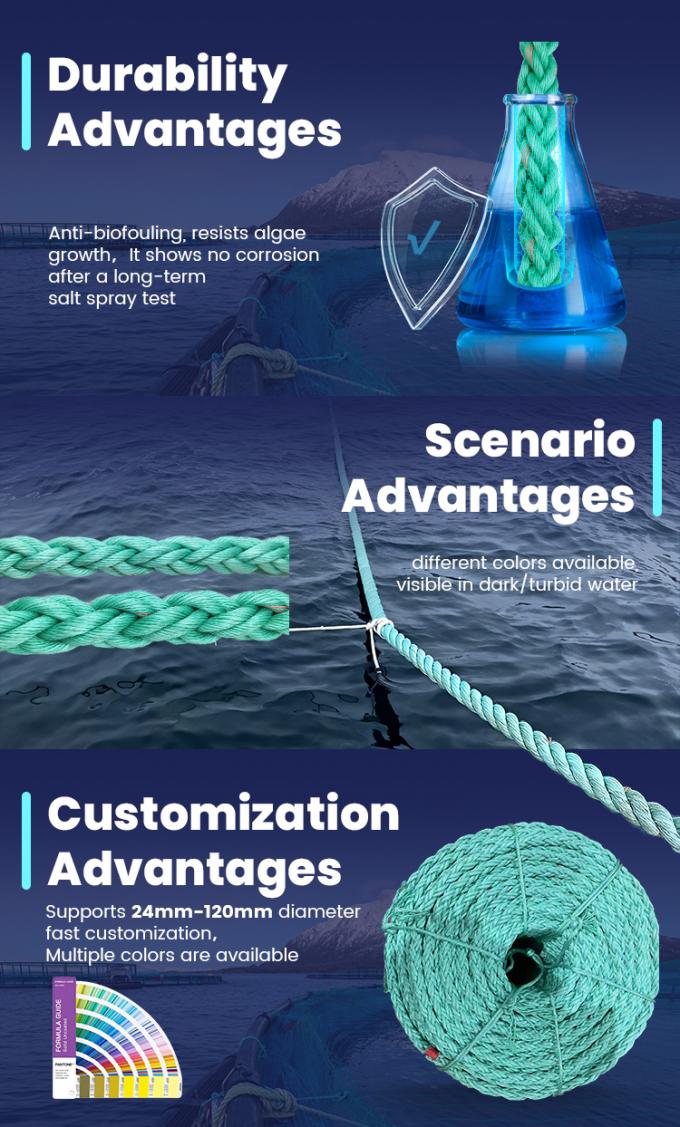 High MBL Floating 8 Strand PP Rope for Marine