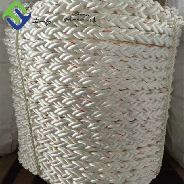 Braid Polyester Yacht Rope white 8 Strand 40mm - 200mm Diameter